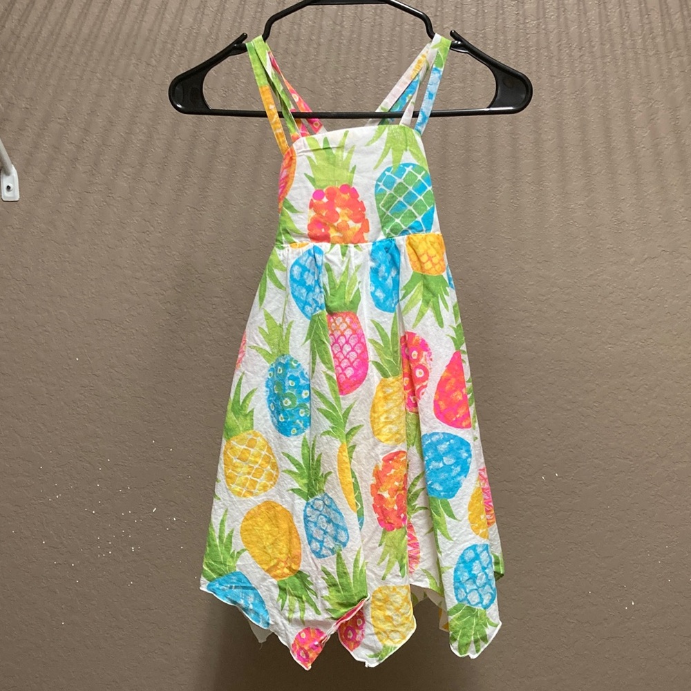 C&C California Multicolor Pineapple Print Kids Dress